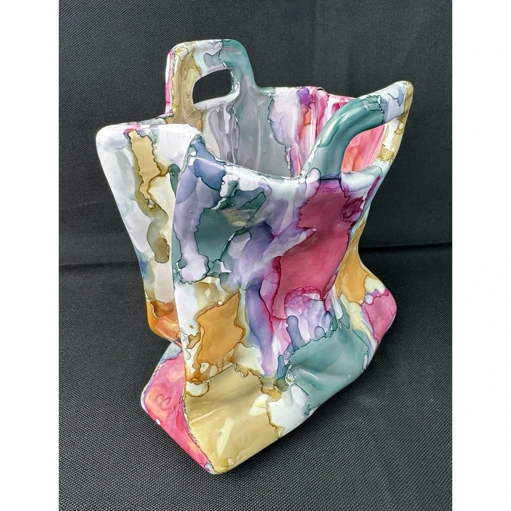 Narareu By Artistica Ceramic Multi Colored Shopping Bag 6